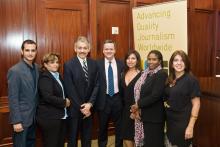 Trainer Xavier Serbia, middle, with the course participants who attended the Awards Ceremony in New York City.